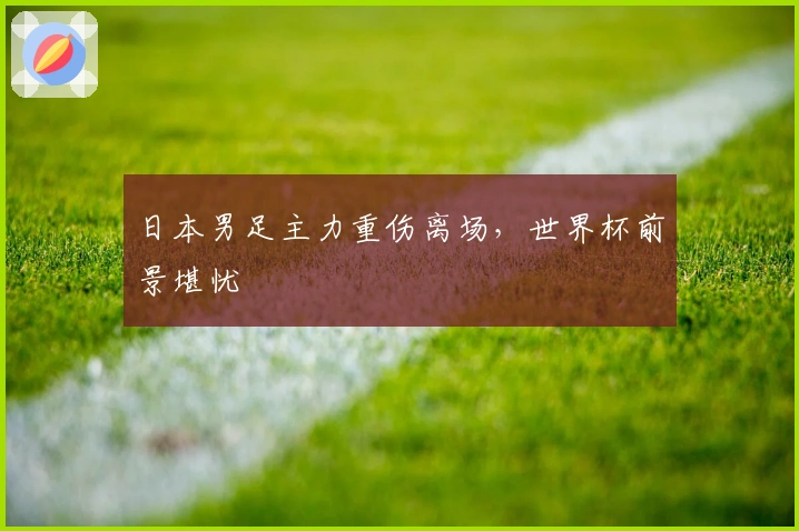 日本男足主力重伤离场，世界杯前景堪忧